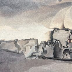 Ant kartono tapyta abstrakcija mediniame rėme 3,5×125,5×71,5 cm