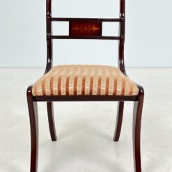 Inkrustuota raudonmedžio kėdė su gobeleno sėdimąja 54x49x85 cm, 49 cm