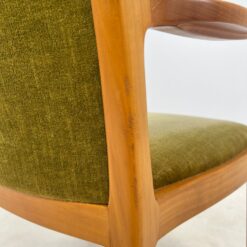 Mid Century “Lübke” tikmedžio krėslas su gobelenu 58x56x86 cm, 48 cm