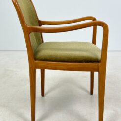 Mid Century “Lübke” tikmedžio krėslas su gobelenu 58x56x86 cm, 48 cm