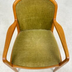 Mid Century “Lübke” tikmedžio krėslas su gobelenu 58x56x86 cm, 48 cm