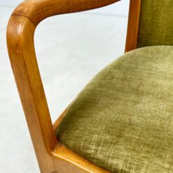 Mid Century “Lübke” tikmedžio krėslas su gobelenu 58x56x86 cm, 48 cm