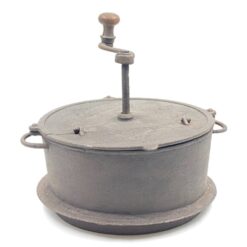 Senovinis metalinis kavos skrudintuvas 30,5×33,5×29,5 cm