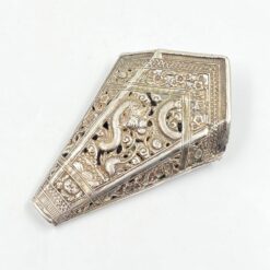 Sidabrinis rytietiškas betelinio pipiro lapų laikiklis 2x7x10,5 cm