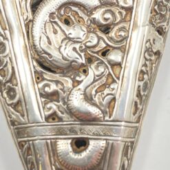 Sidabrinis rytietiškas betelinio pipiro lapų laikiklis 2x7x10,5 cm