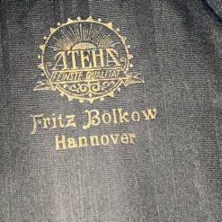 Senovinė šilkinė “Fritz Bolkow Hannover” rankų darbo cilindro formos skrybėlė (dydis 55 cm) 30x26x15 cm