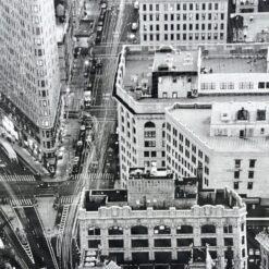 Vintažinis IKEA Niujorko panoramos printas ant drobės 2x201x141 cm