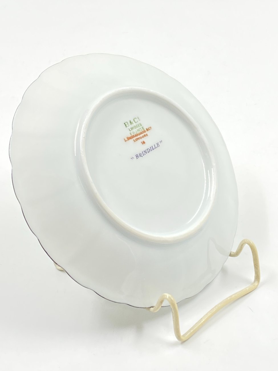 HN0777-servizu-dalys-5 Porcelianinė L. Bernardaud & Co Limoges “Brindille” lėkštė 15x15x2 cm