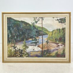 Ant drobės tapytas gamtos peizažas mediniame rėme 4x115x86 cm