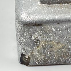 Sidabro spalvos stiklinė žvakidė 13x13x36,5 cm