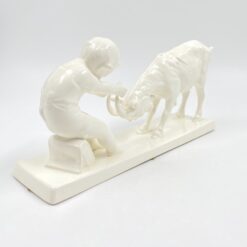 Porcelianinė Max Rösler statula “Berniukas ir ožys” 8×31,5×13 cm