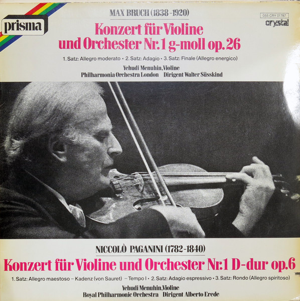 ALP19811C_1763207421 Max Bruch/ Niccolò Paganini- Yehudi Menuhin – Konzert Für Violine Und Orchester Nr.1 G-Moll, Op.26 / Konzert Für Violine Und Orchester Nr.1 D-Dur, Op.6