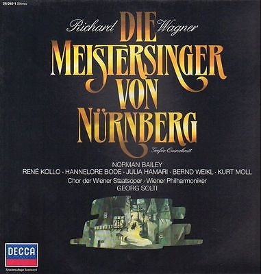 ALP19826C_1763208976 Richard Wagner- Norman Bailey• René Kollo• Hannelore Bode• Julia Hamari• Bernd Weikl• Kurt Moll• Wiener Staatsopernchor• Wiener Philharmoniker, Georg Solti – 1984 – Die Meistersinger Von Nürnberg – Großer Querschnitt