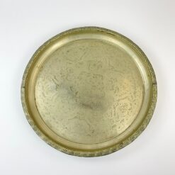 Apvalus Artimųjų Rytų metalinis padėklas 51x51x4 cm