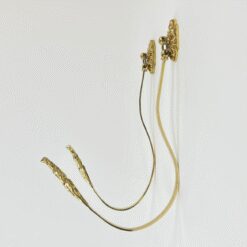 Žalvariniai užuolaidų kabliukai 2 vnt. komplektas 20x3x32 cm