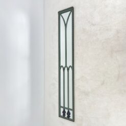 Art nouveau stiliaus aukštas siauras veidrodis sendintame rėme 5x50x289 cm