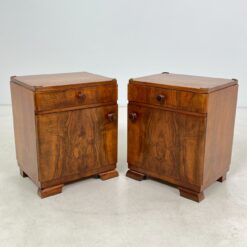 Art deco riešutmedžio spintelės 2 vnt. komplektas 41x48x58 cm