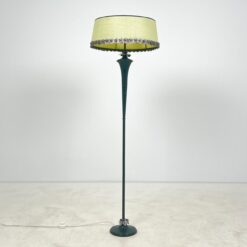 Metalinis pastatomas šviestuvas pintu gaubtu su lapų motyvais 52x52x162 cm