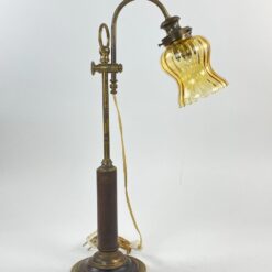 Žalvariniai reguliuojami staliniai šviestuvai 2 vnt. komplektas 34x17x59 cm