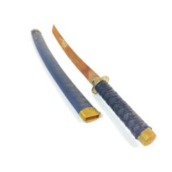 Japoniška katana su žalvario detalėmis ir dėklu 6,5×74,5×6,5 cm