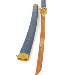 Japoniška katana su žalvario detalėmis ir dėklu 6,5×74,5×6,5 cm