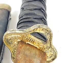 Japoniška katana su žalvario detalėmis ir dėklu 6,5×74,5×6,5 cm