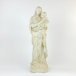 Švč. Mergelės Marijos su Kūdikėliu Jėzumi statula iš gipso 17x20x64,5 cm