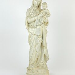 Švč. Mergelės Marijos su Kūdikėliu Jėzumi statula iš gipso 17x20x64,5 cm