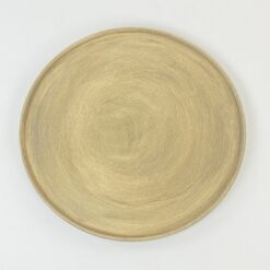 Apvalus pilkšvos spalvos padėklas 39x39x2,5 cm