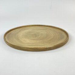 Apvalus pilkšvos spalvos padėklas 39x39x2,5 cm