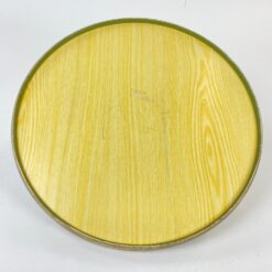 Apvalus pilkšvos spalvos padėklas 39x39x2,5 cm