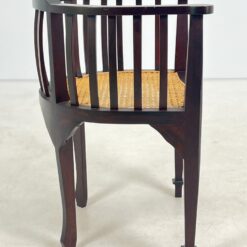 Raudonmedžio rėmo krėslai su ratanu 4 vnt. komplektas 47x53x77 cm, 45,5 cm