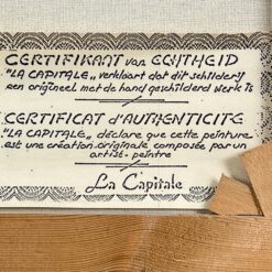 Ant drobės tapytas natiurmortas “Bijūnų puokštė” mediniame rėme 4x64x73 cm