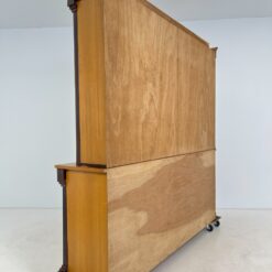 Plati ąžuolinė knygų lentyna su kolonų imitacijomis 48x215x219 cm