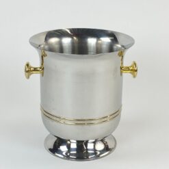 Itališka metalinė šampaninė su žalvario rankenomis 20,5x22,5x23 cm