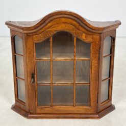 Ąžuolinė pakabinama spintelė su stiklu 17x70x66,5 cm