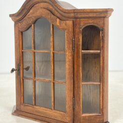 Ąžuolinė pakabinama spintelė su stiklu 17x70x66,5 cm