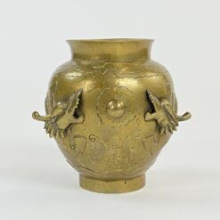 Žalvarinė rytietiška vaza su drakonų atvaizdu 13x14x14 cm