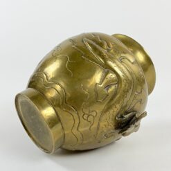 Žalvarinė rytietiška vaza su drakonų atvaizdu 13x14x14 cm