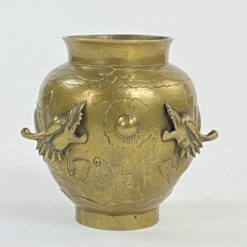 Žalvarinė rytietiška vaza su drakonų atvaizdu 13x14x14 cm