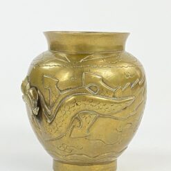 Žalvarinė rytietiška vaza su drakonų atvaizdu 13x14x14 cm