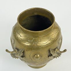 Žalvarinė rytietiška vaza su drakonų atvaizdu 13x14x14 cm