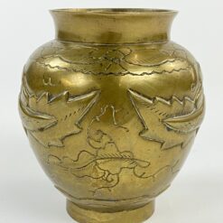 Žalvarinė rytietiška vaza su drakonų atvaizdu 13x14x14 cm