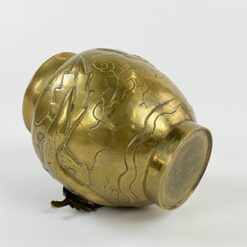 Žalvarinė rytietiška vaza su drakonų atvaizdu 13x14x14 cm