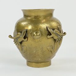 Žalvarinė rytietiška vaza su drakonų atvaizdu 12,5×13,5×14 cm