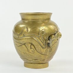 Žalvarinė rytietiška vaza su drakonų atvaizdu 12,5×13,5×14 cm