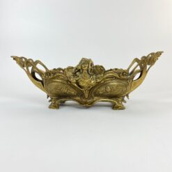 Art Nouveau stiliaus žalvarinis vazonas su moters atvaizdu 18x51x18 cm