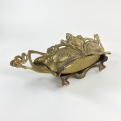 Art Nouveau stiliaus žalvarinis vazonas su moters atvaizdu 18x51x18 cm