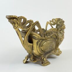 Art Nouveau stiliaus žalvarinis vazonas su moters atvaizdu 18x51x18 cm