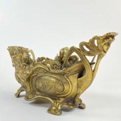 Art Nouveau stiliaus žalvarinis vazonas su moters atvaizdu 18x51x18 cm